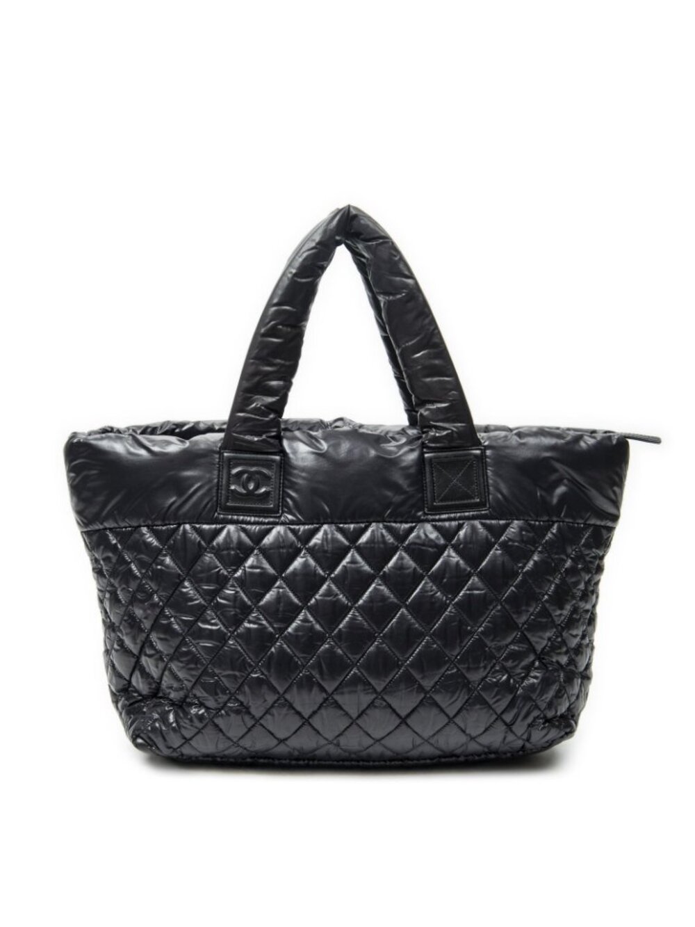 Chanel Coco Reversible Tote Black Quilted Nylon Canvas - Picture 5 of 11